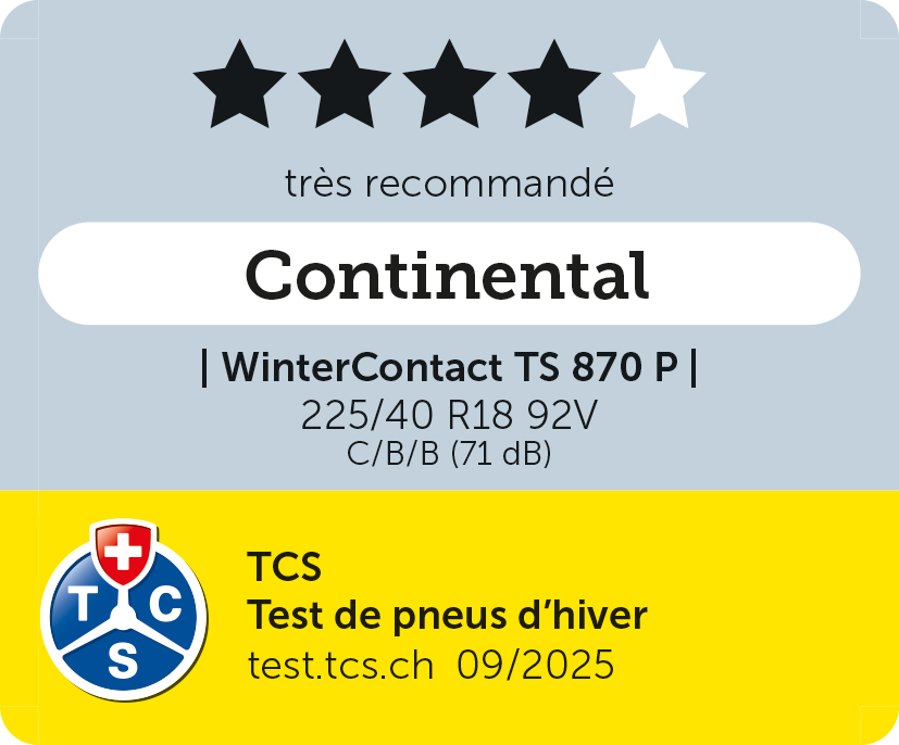 Label de test TCS du WinterContact TS 870 P