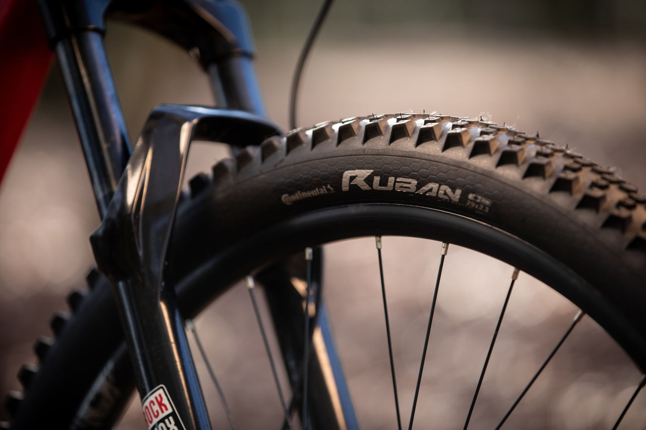 Closeup mountainbike tire Ruban tyre 