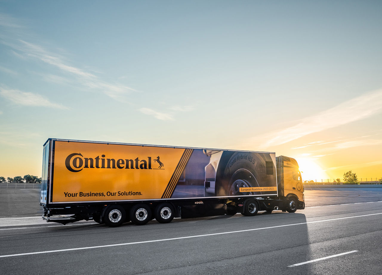  35 landen, 15.000 kilometer: Continental Commercial Vehicle Tyres start roadshow door Europa