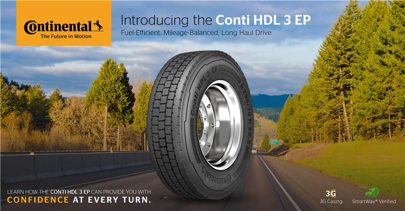 Continental Releases New Fuel-Efficient Long Haul Drive Tire