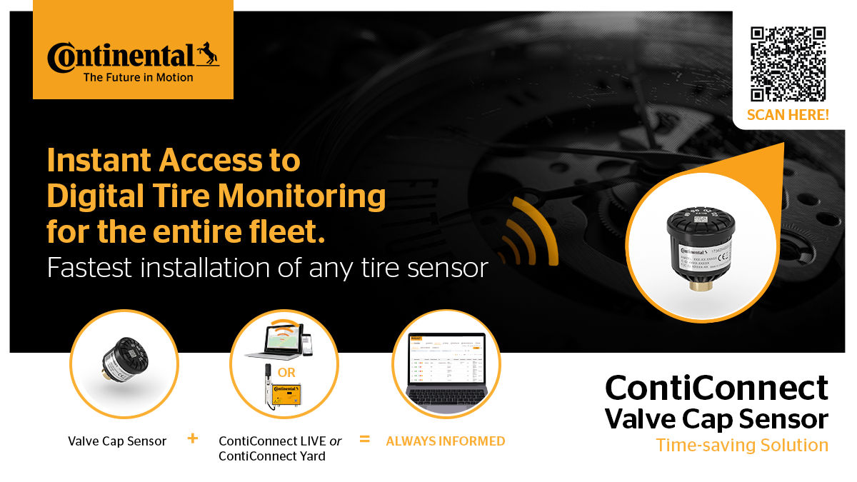 Continental Adds New Valve Cap Sensor to Digital Tire Monitoring Portfolio