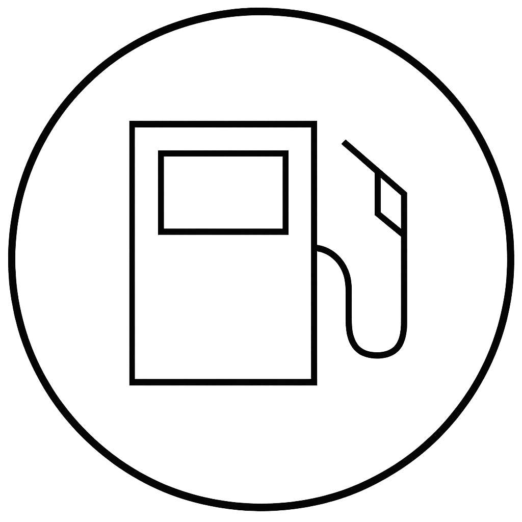 Fuel pump at the gas station