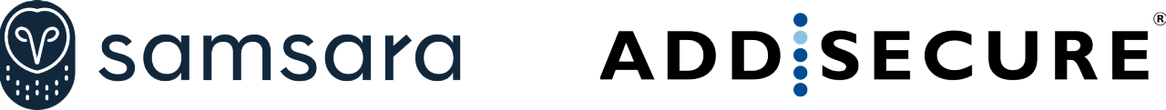 Logos from samsara and ADDSECURE
