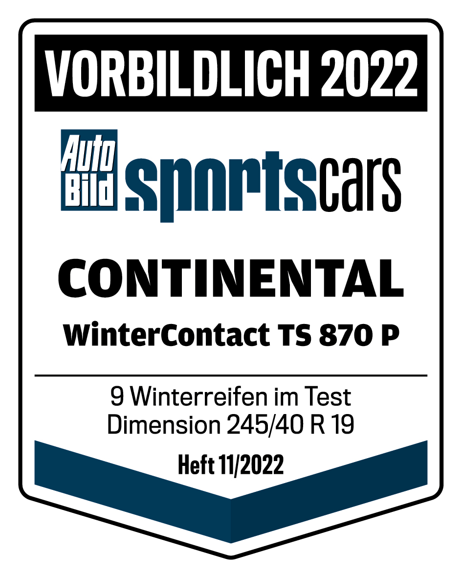 Auto Bild sportscars Testergebnis WinterContact TS 870 P