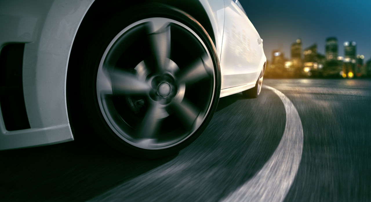 Braking distance2 Close up of a wheel