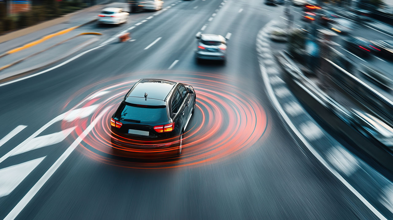 Braking distance1 Car on a road