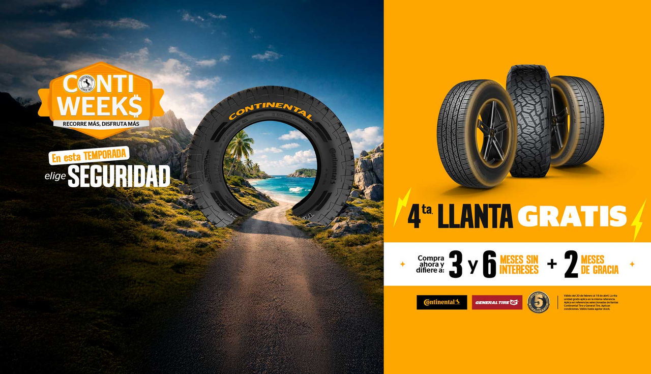 (Promoción 2026 ContiWeeks - 4ta llanta gratis  - Continental Tire Ecuador)