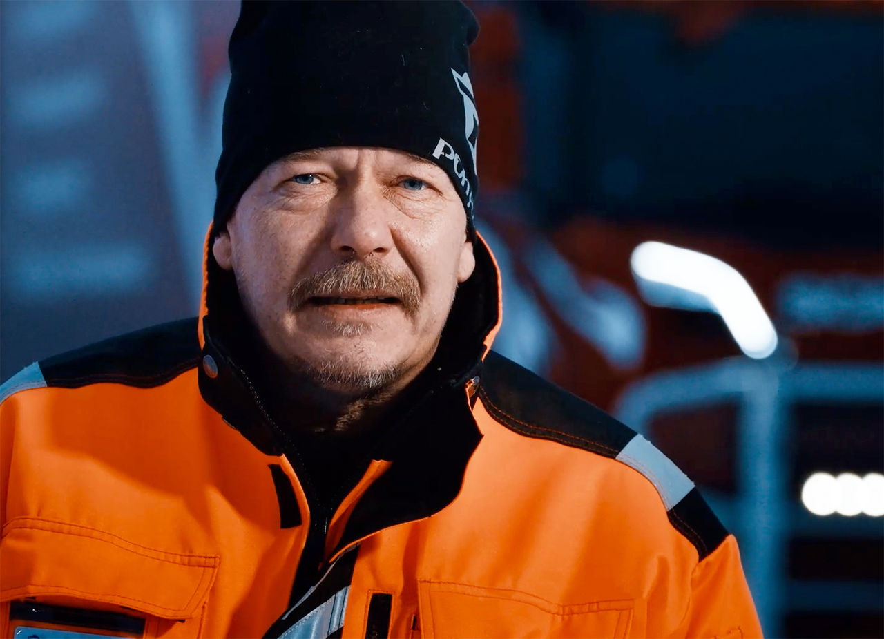 Portrait d'un conducteur du pneu Conti Scandinavia