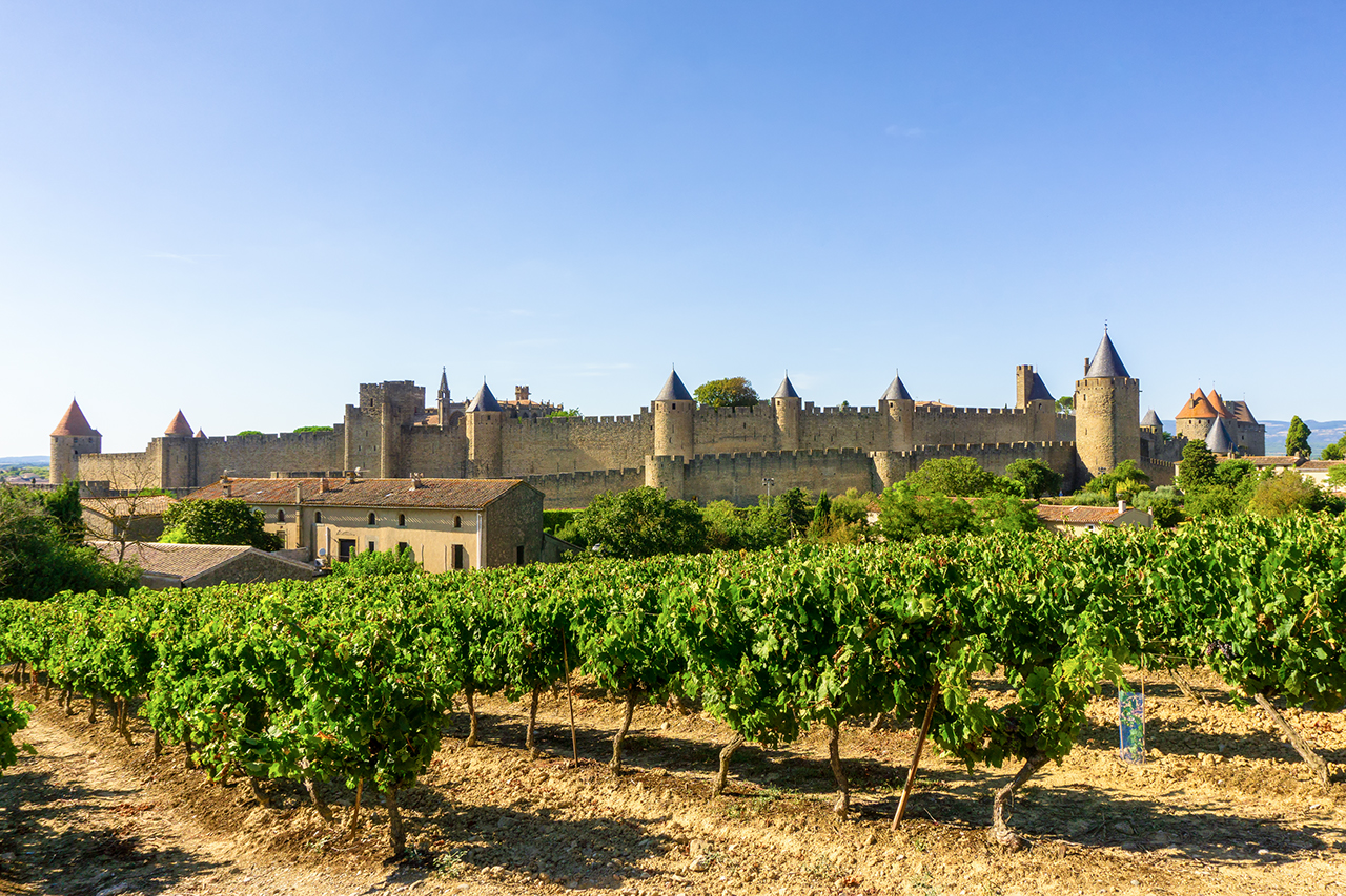 The walled city of Carcassonne