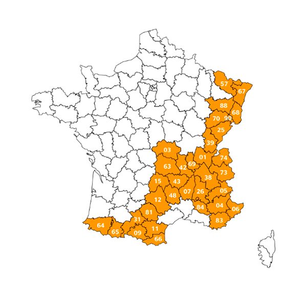 Carte de France Loi Montagne 2