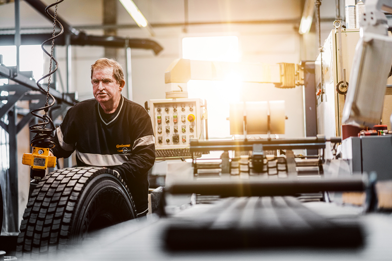 Employee in workshop