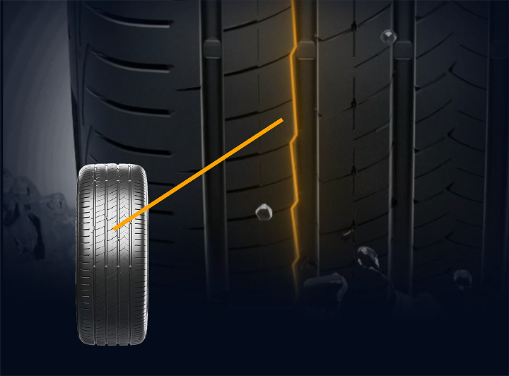 縦溝のブレードエッジ・デザインが水膜を効率的に除去