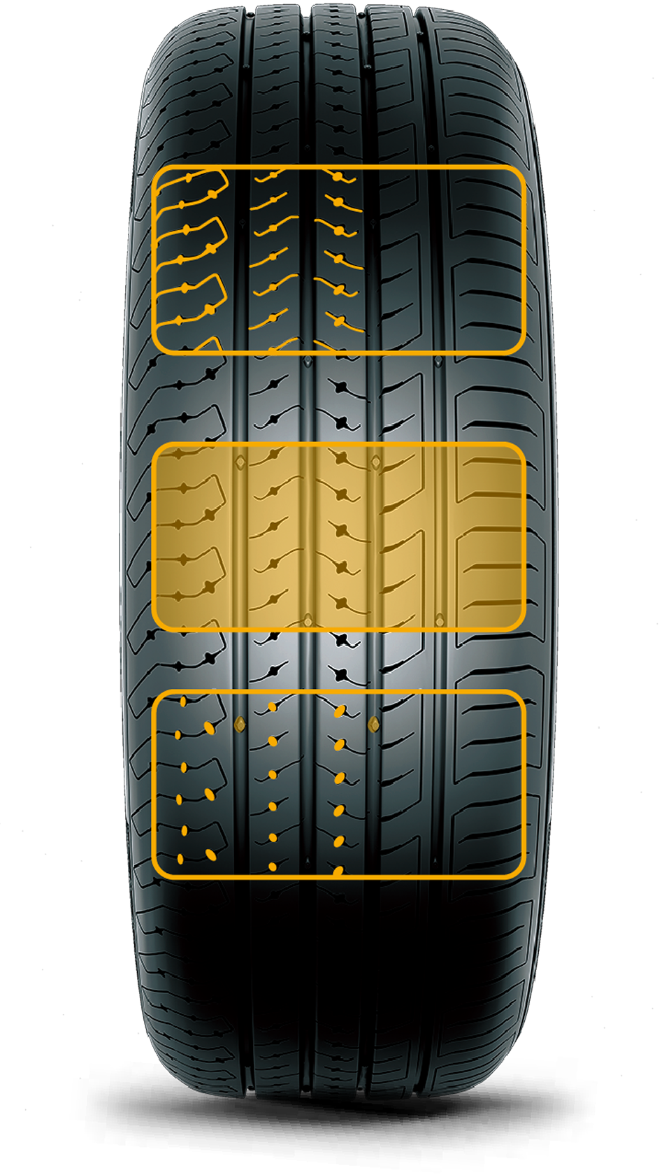 ComfortContact CC7のトレッドパターン説明画像。