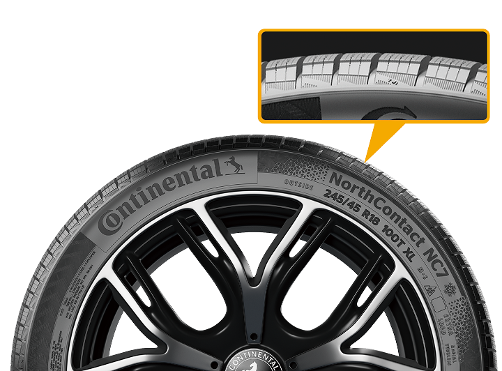 NorthContact NC7の「ワイド・カーカス・プロファイル」を説明するイメージ図。