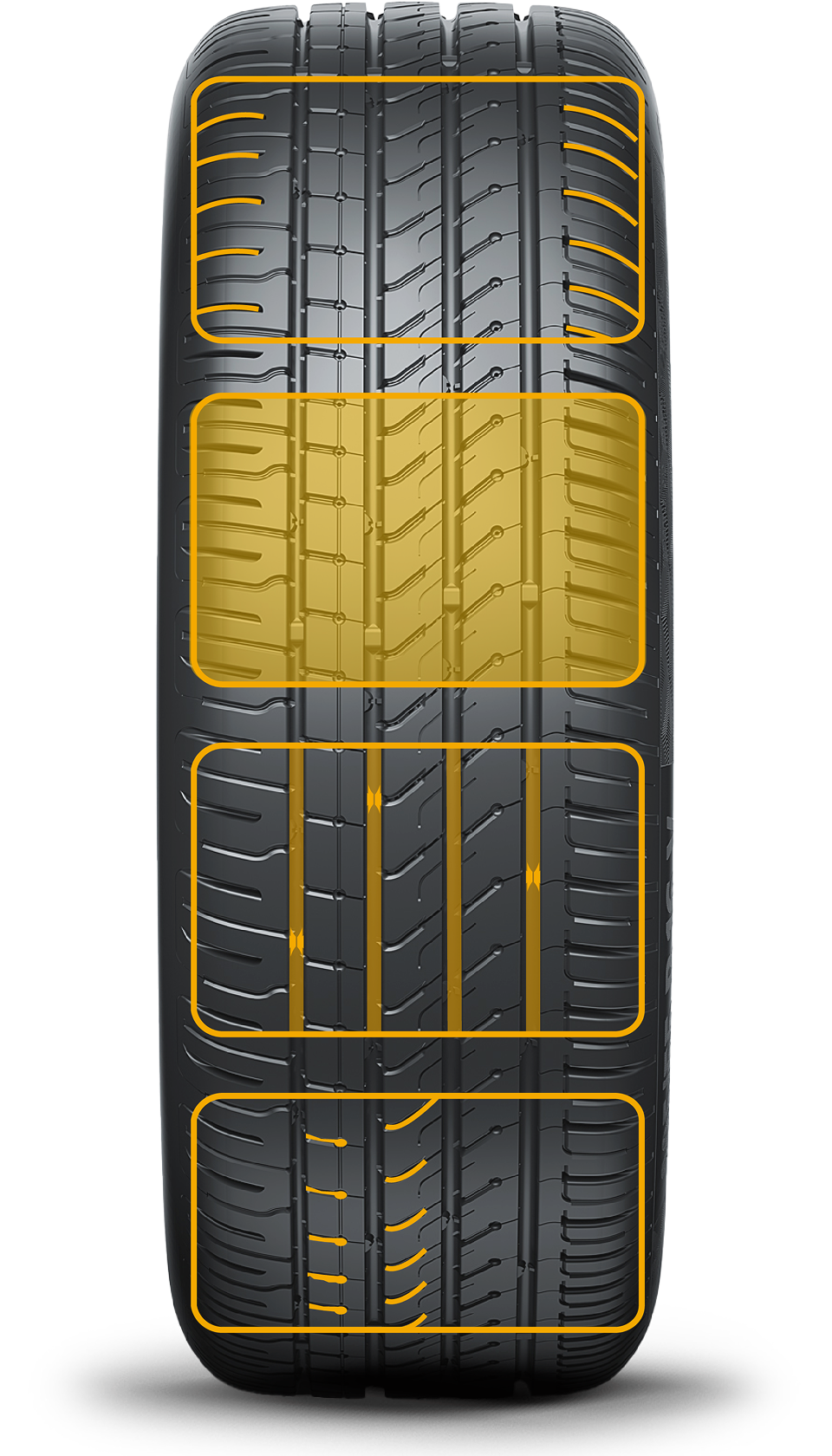 TechContact TC6のトレッドパターン説明画像。