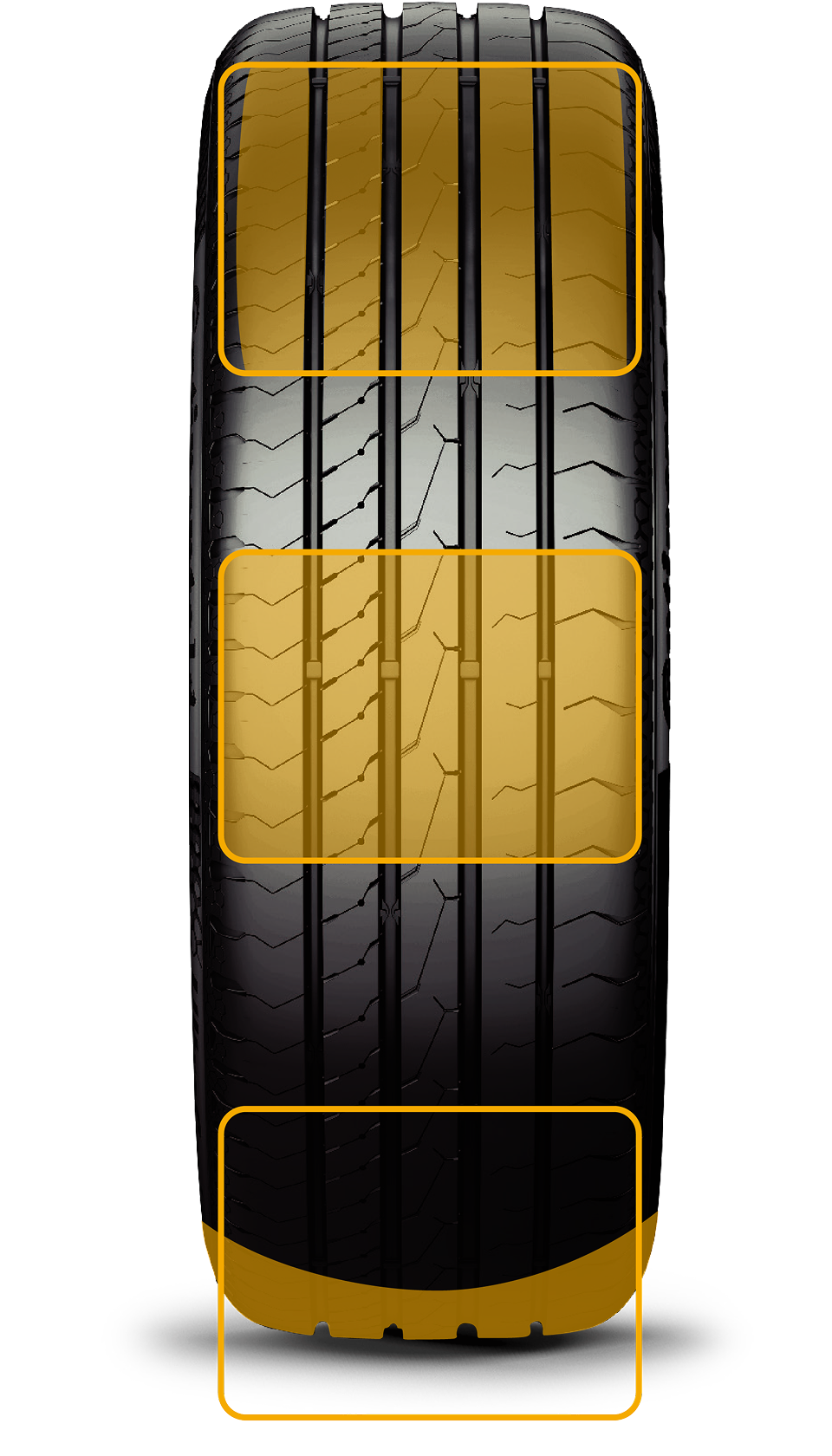 UltraContact UX7のトレッドパターン説明画像。