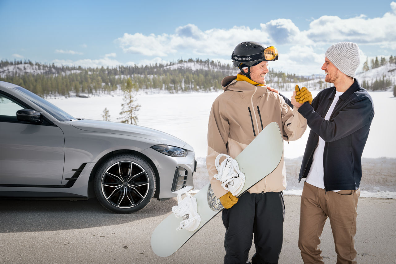 WinterContact 8 S is the perfect tire for the drive to snowboard adventure