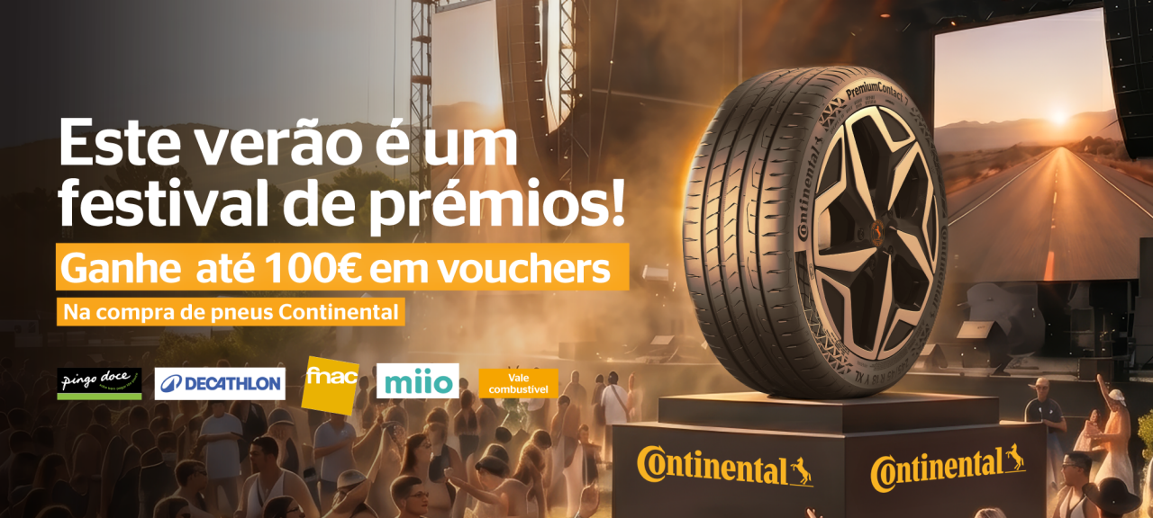 Esta primavera receba até 100€ em vouchers - Promoção pneus Continental