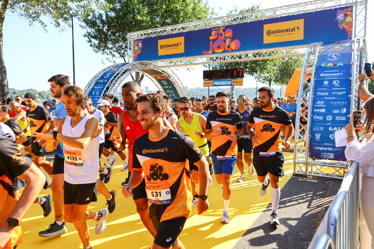 Atletas na Continental Corrida de São João