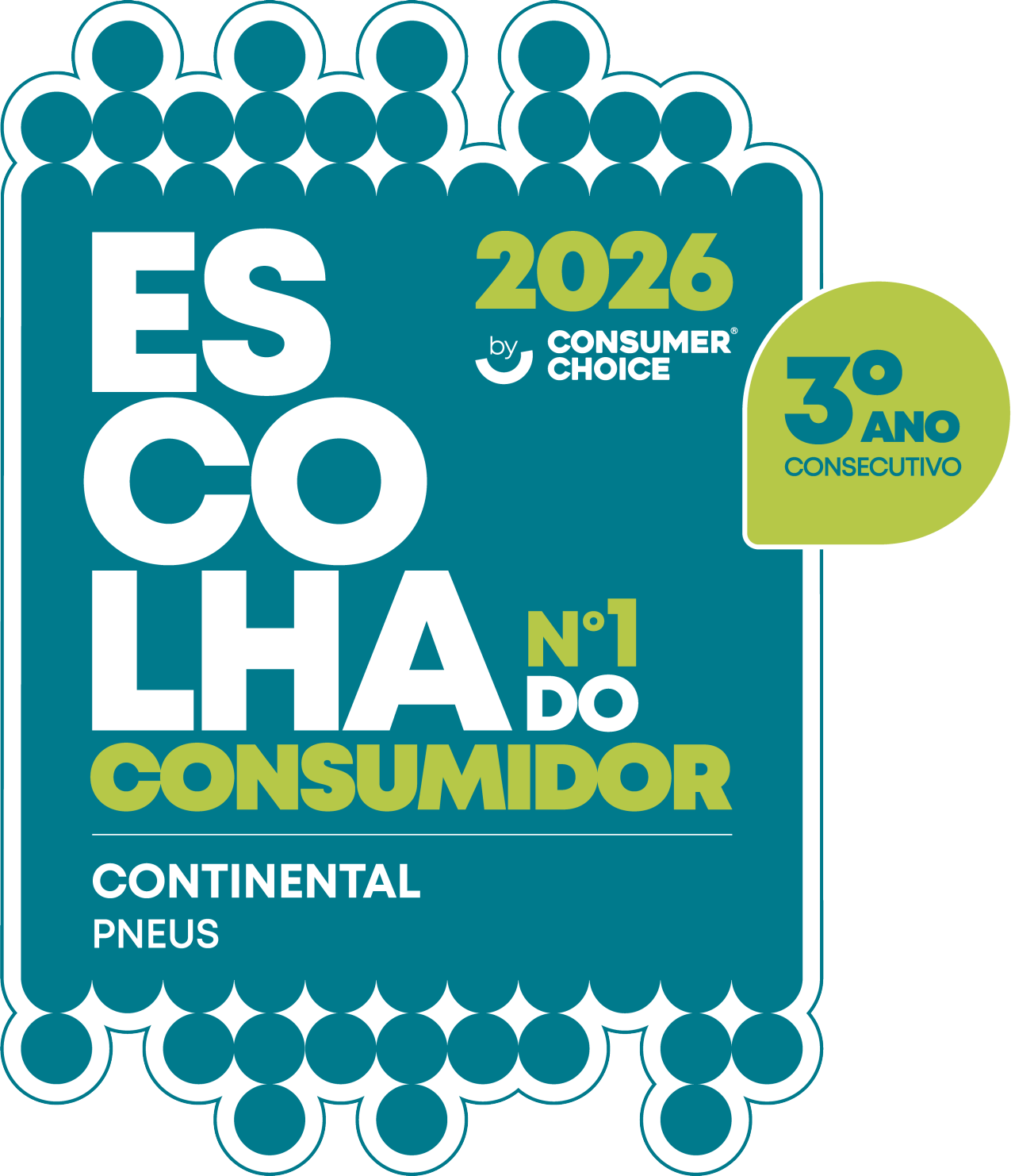 Continental eleita Escolha do Consumidor 2025 na categoria pneus