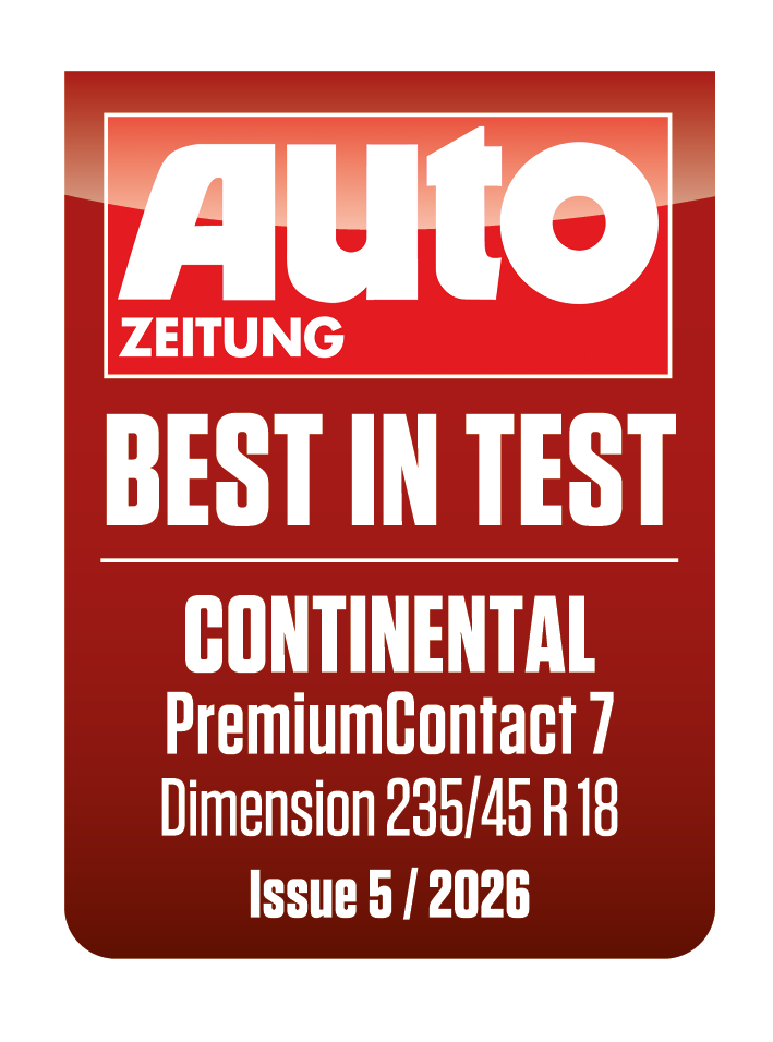 Auto Zeitung Teste pneus de Verão 2026 Continental PremiumContact 7