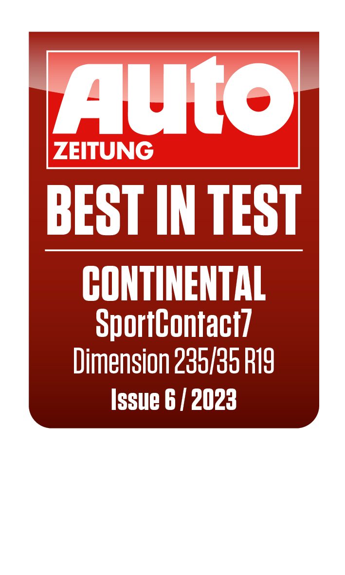 Selo de Teste - Auto Zeitung Continental SportContact 7 2023