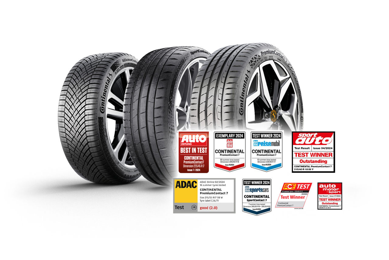 Testes vencidos pelos pneus Continental