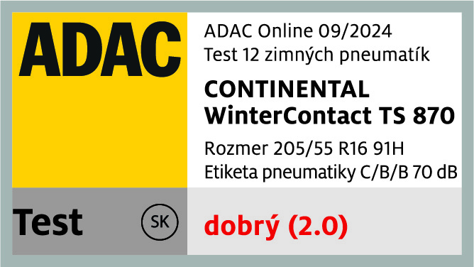 CONTINENTAL WinterContact TS 870_205_09_24_4c_SK Continental WinterContact TS 870 ADAC Winterreifentest 2024