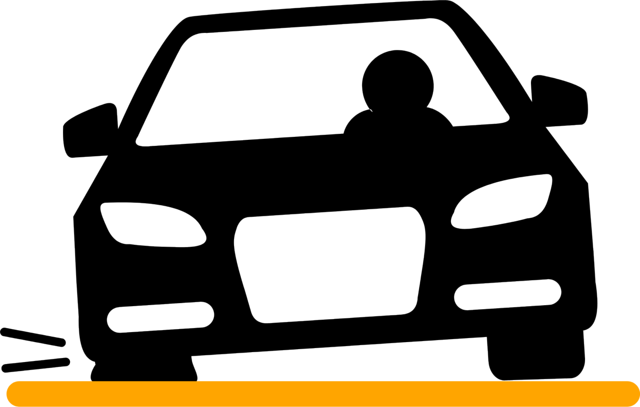 A graphic symbolizing a tire damage