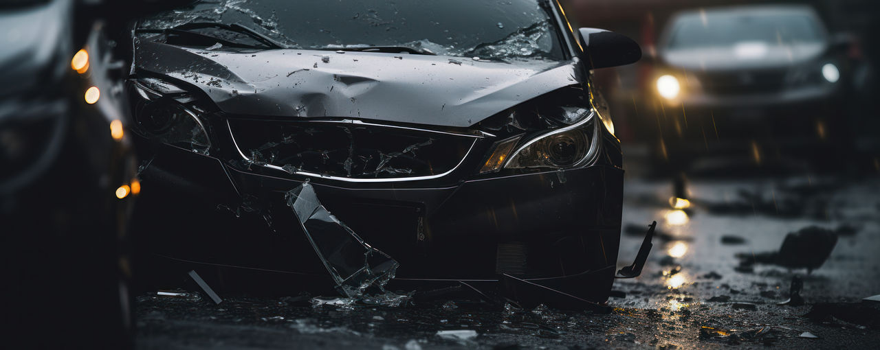 nighthacks2 A car being damaged in the road.