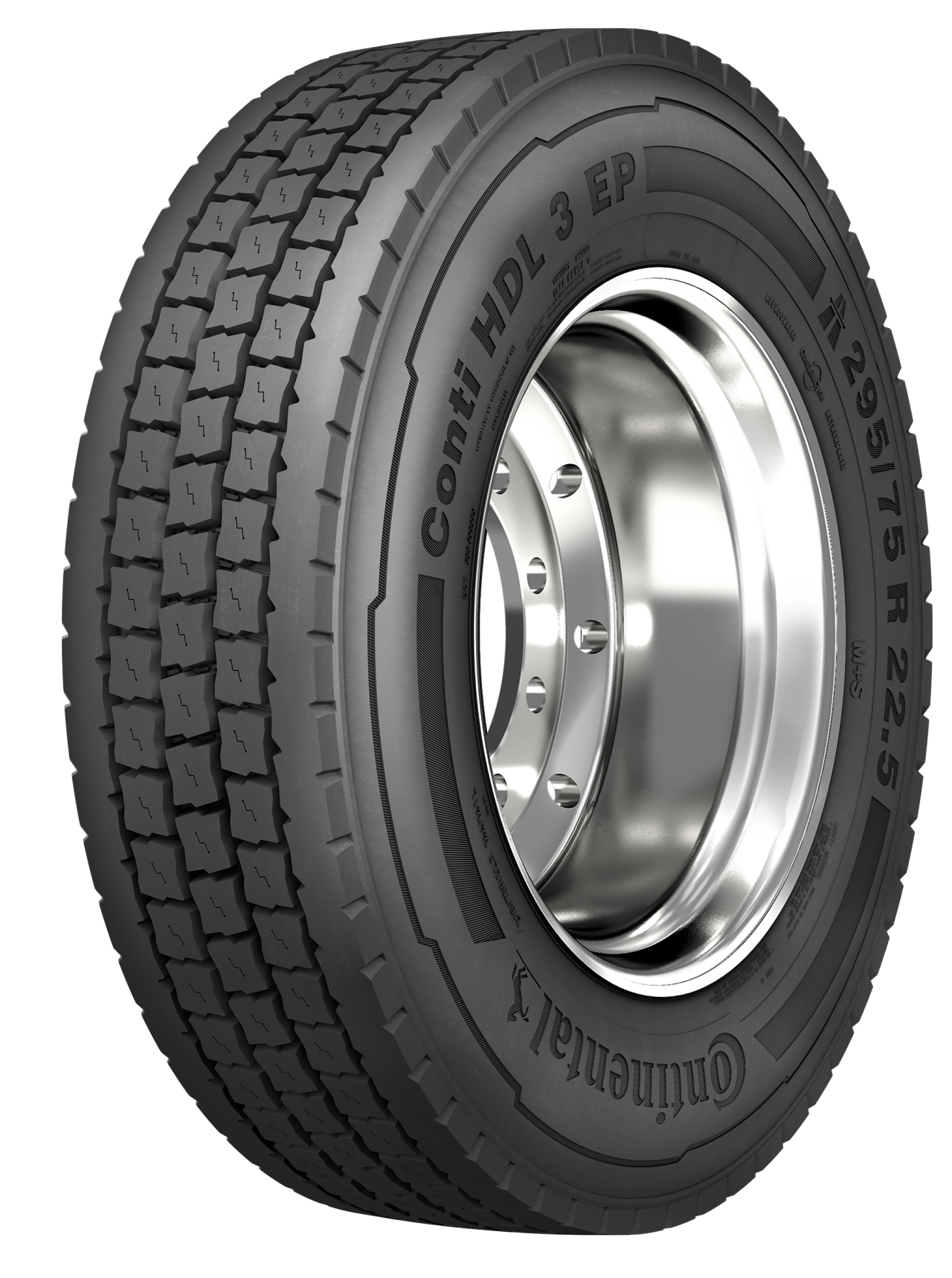 A dynamic view showcasing the sleek design of the Conti HDL 3 EP tire.