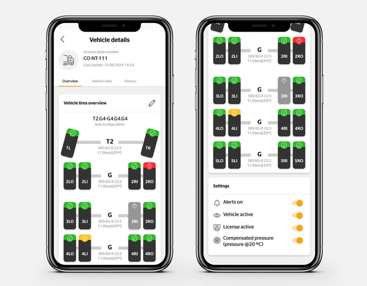 Users can manage their vehicles`tires in ContiConnect