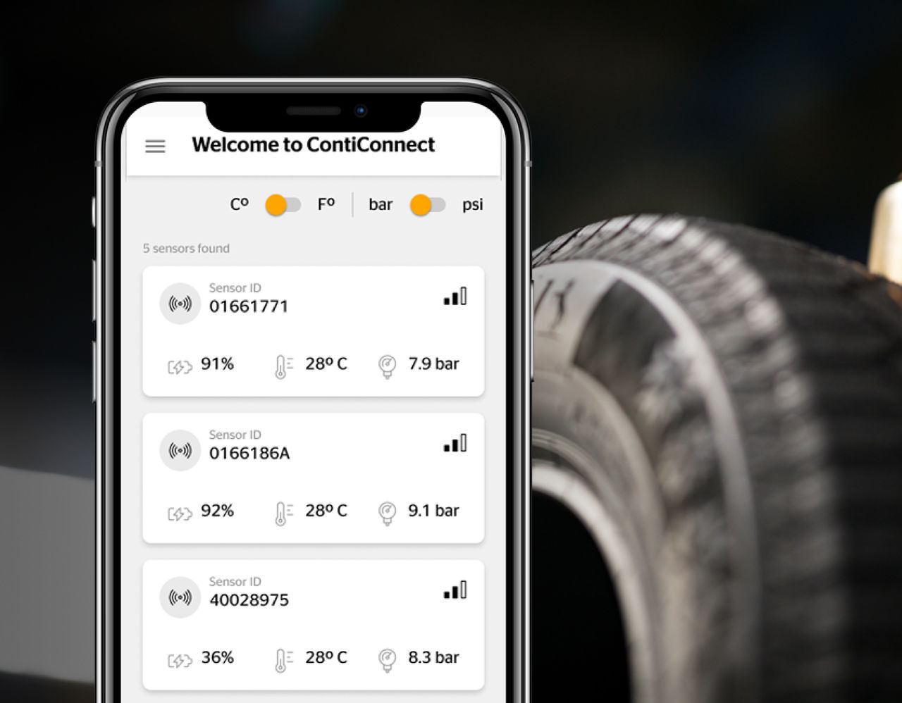 ContiConnect Lite enables fleet managers to read out tire data via Bluetooth