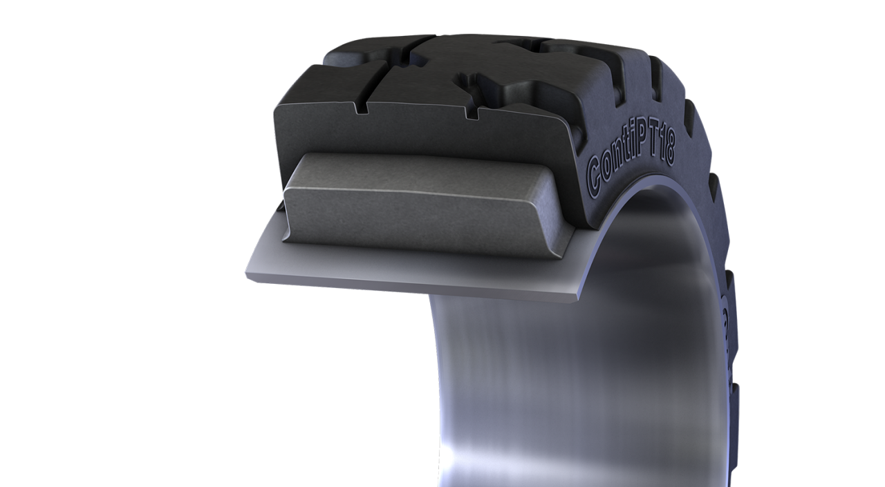 Steel ring with a vulcanized-on rubber cushion