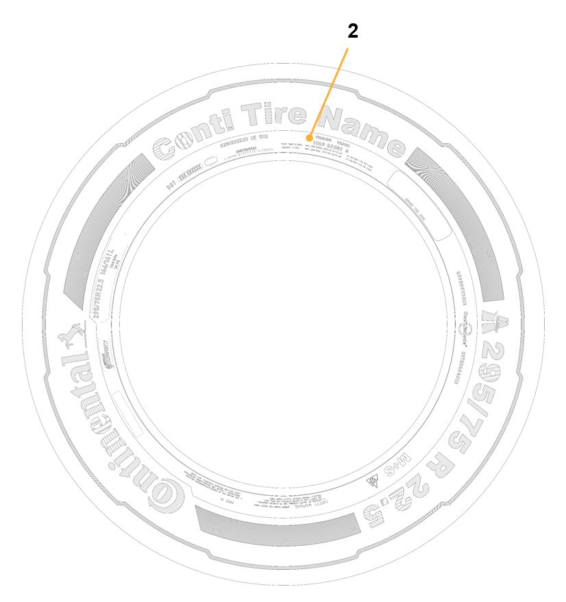 Diagram of the Load Ratings marking on Continental Truck Tires.