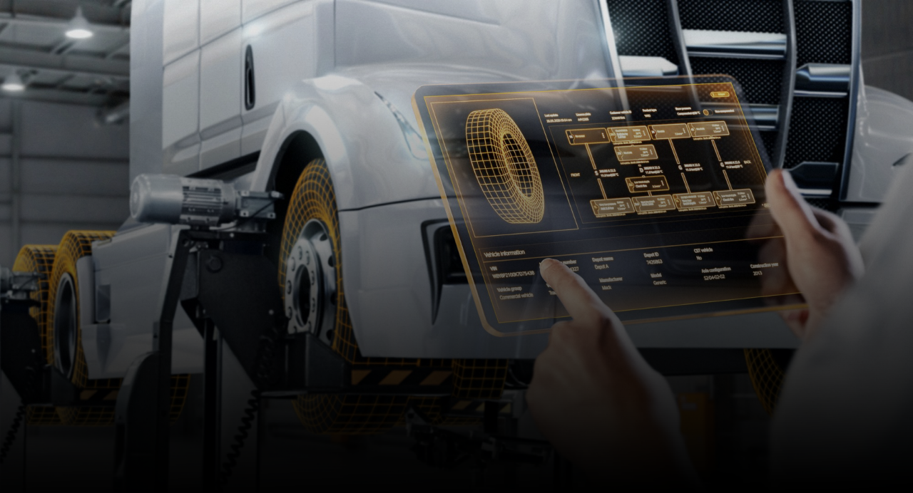 Configuration of sensors on truck tires